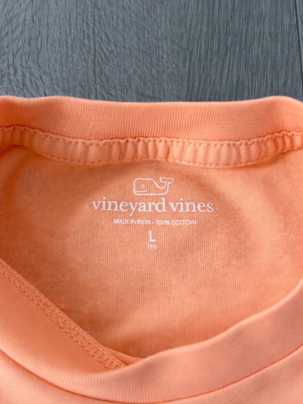 Vineyard Vines Peach Long Sleeve Whale Graphic Tee​ - Picture 4 of 4
